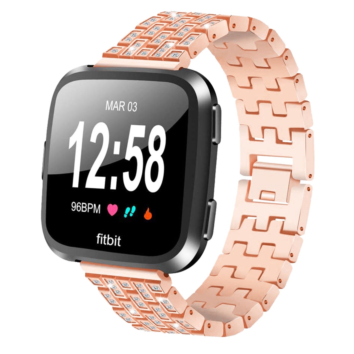 Stainless Steel Rhinestone Band for Fitbit Versa & Versa 2