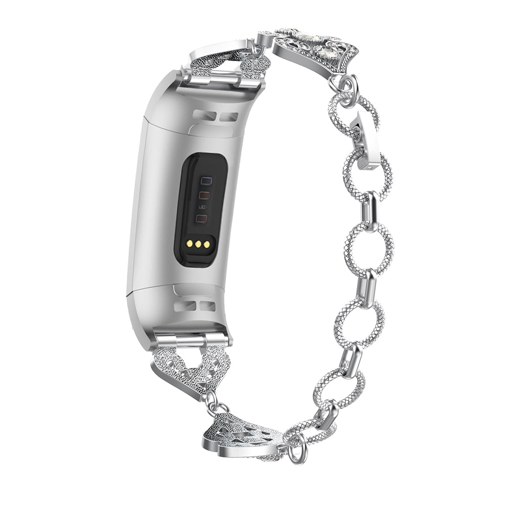 Alloy Band w/ Rhinestones for Fitbit Charge 3 & Charge 4
