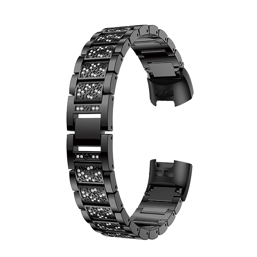 Metal Strap w/ Rhinestones for Fitbit Charge 3 & Charge 4