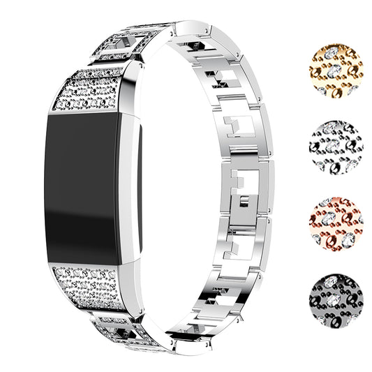 Alloy Band with Rhinestones for Fitbit Charge 2