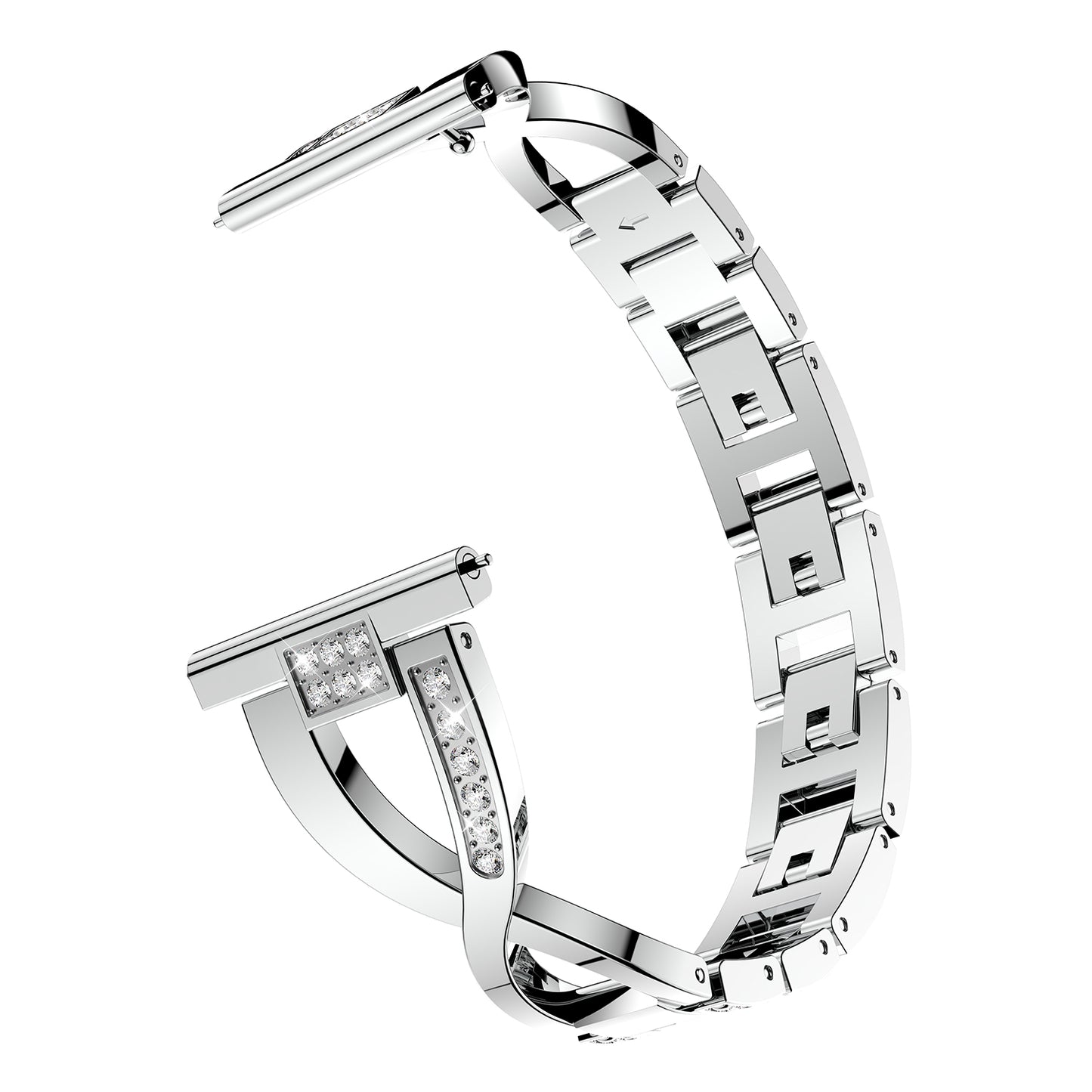 Alloy Bracelet w/ Rhinestones for Fitbit Charge 3 & Charge 4
