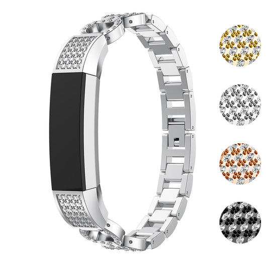 Alloy Link Strap w/ Rhinestones for Fitbit Alta & Alta HR