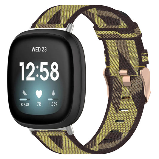 Canvas Strap with Rose Gold Buckle for Fitbit Versa 3