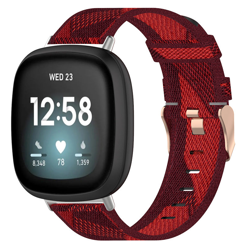 Canvas Strap with Rose Gold Buckle for Fitbit Versa 3