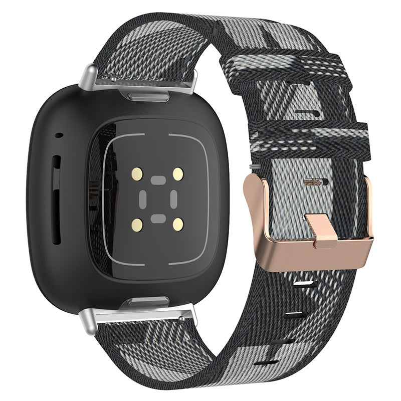 Canvas Strap with Rose Gold Buckle for Fitbit Versa 3