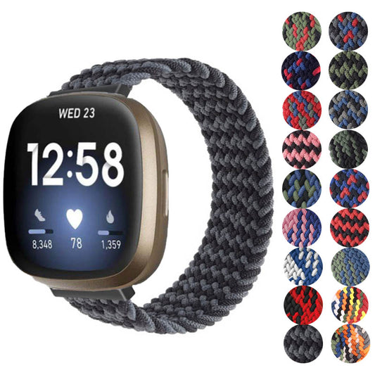 Woven Patterned Elastic Strap for Fitbit Versa & Versa 2