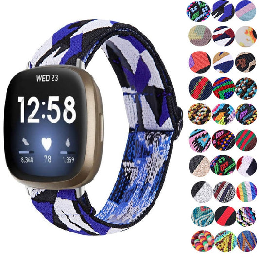 Funky Pattern Elastic Band for Fitbit Versa 3