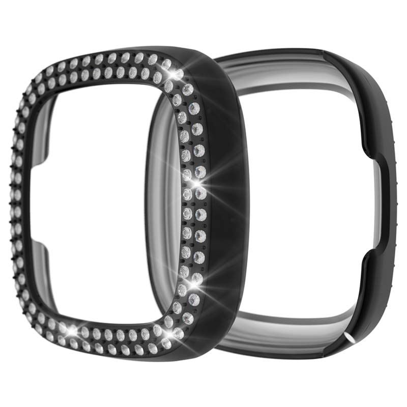 TPU Protective Case with two rows of Rhinestones for Fitbit Sense