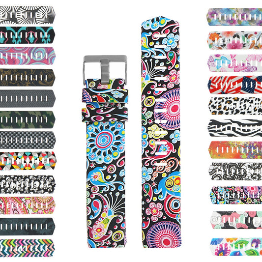 Patterned Silicone Strap for Fitbit Charge 2