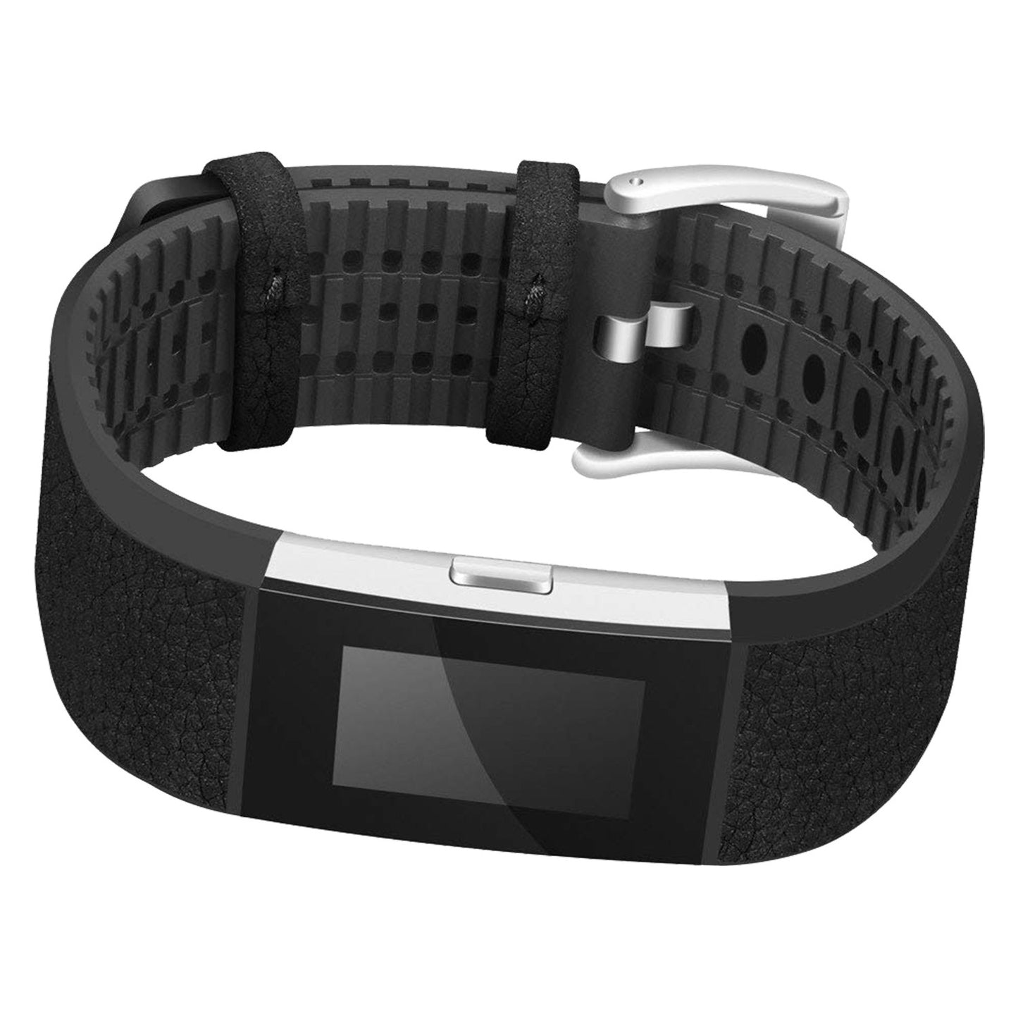 Rubber & Leather Strap for Fitbit Charge 2