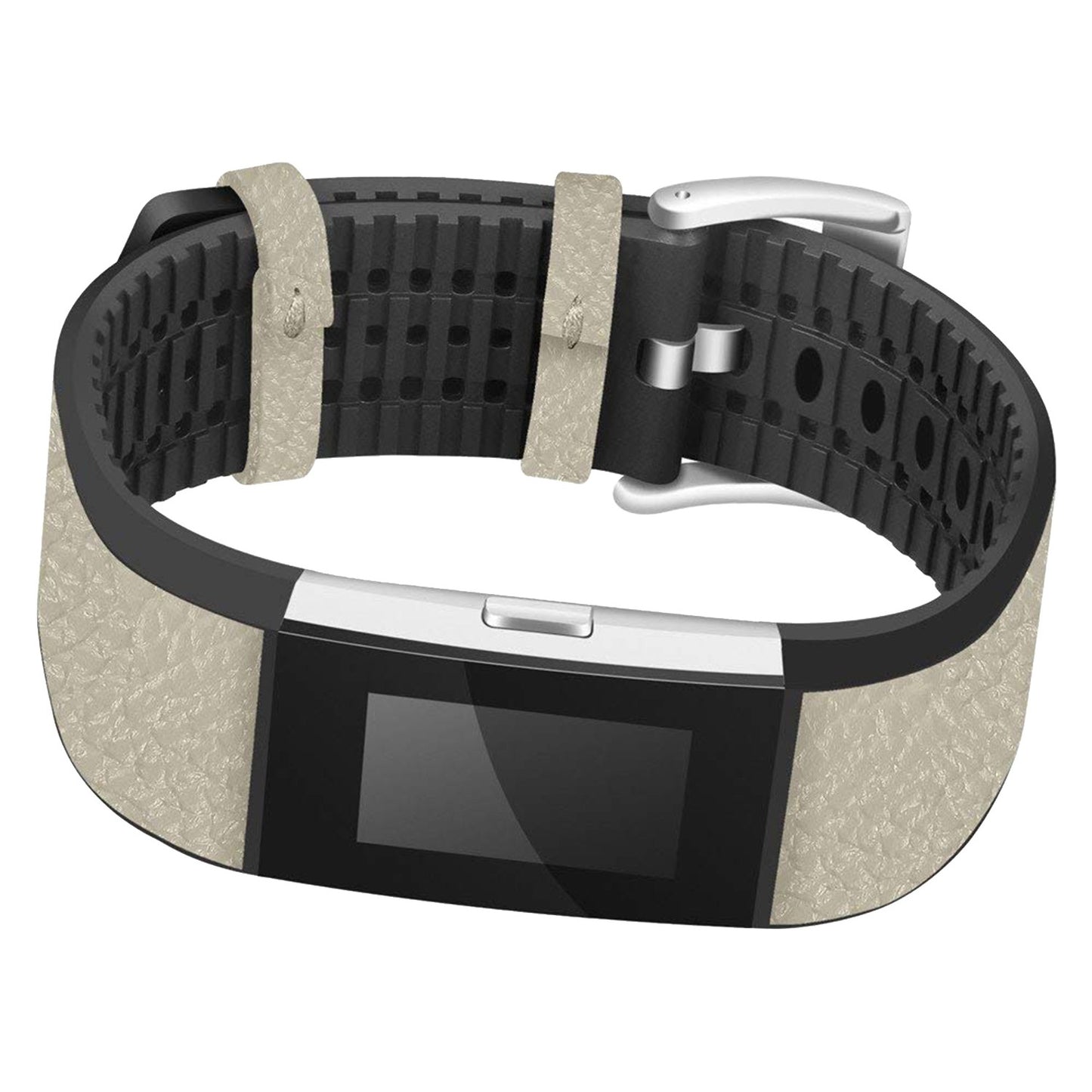 Rubber & Leather Strap for Fitbit Charge 2