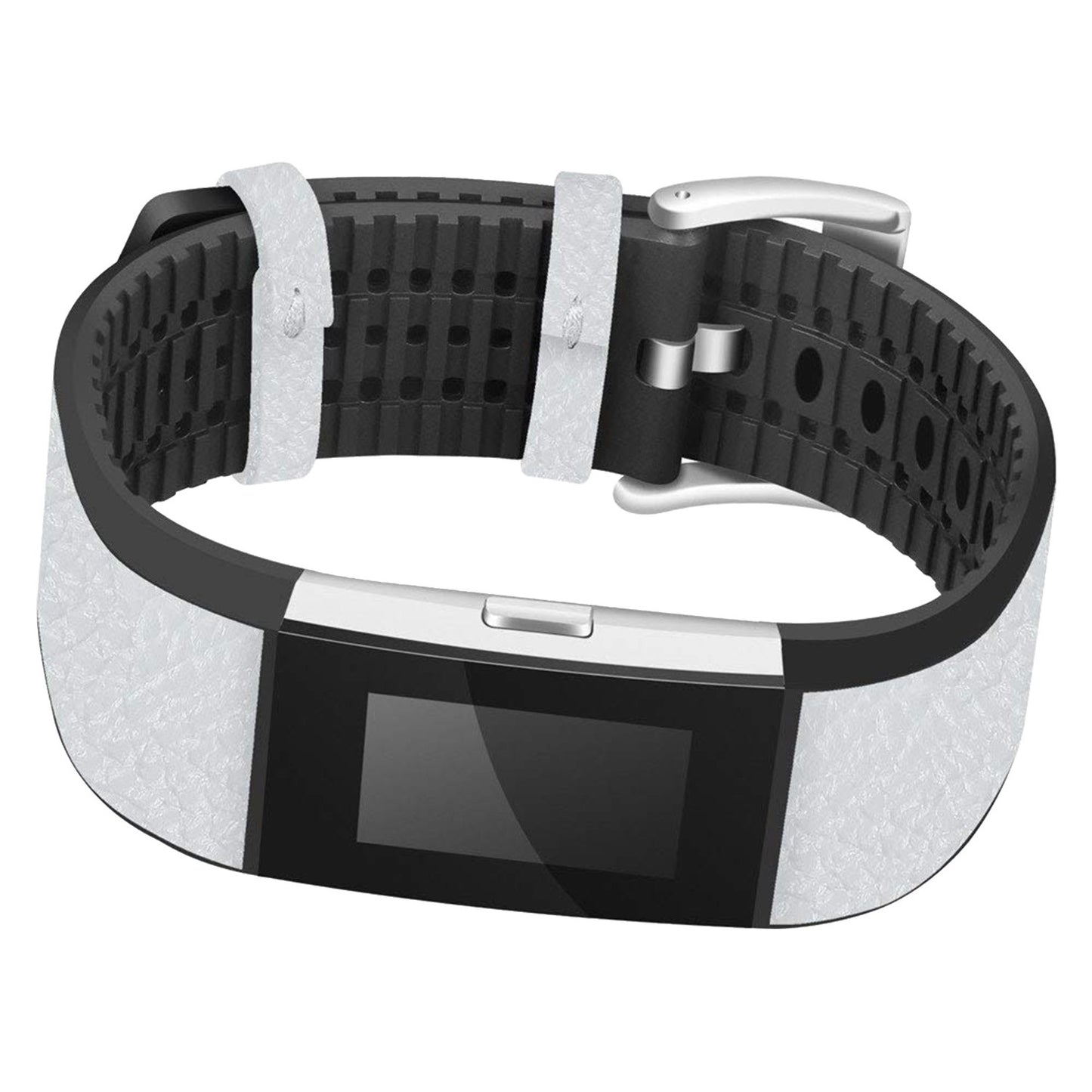 Rubber & Leather Strap for Fitbit Charge 2