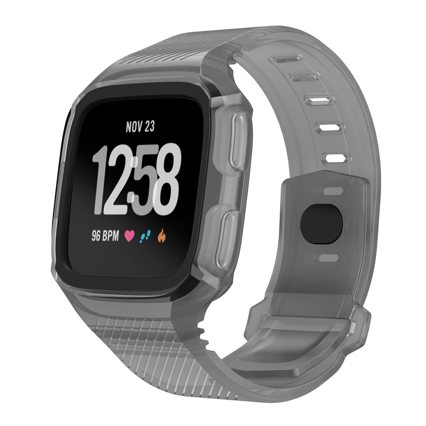 Rubber Strap w/ Protective Case for Fitbit Versa