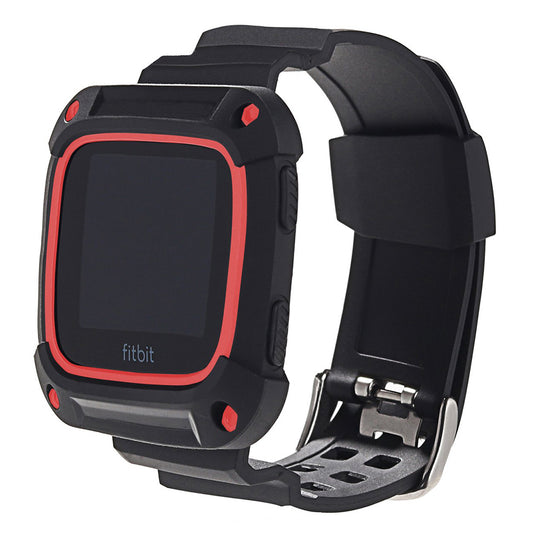 Rubber Strap with Protective Case for Fitbit Versa