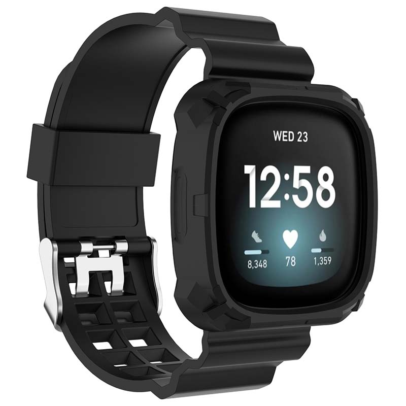 Silicone Rubber Case Strap for Fitbit Sense