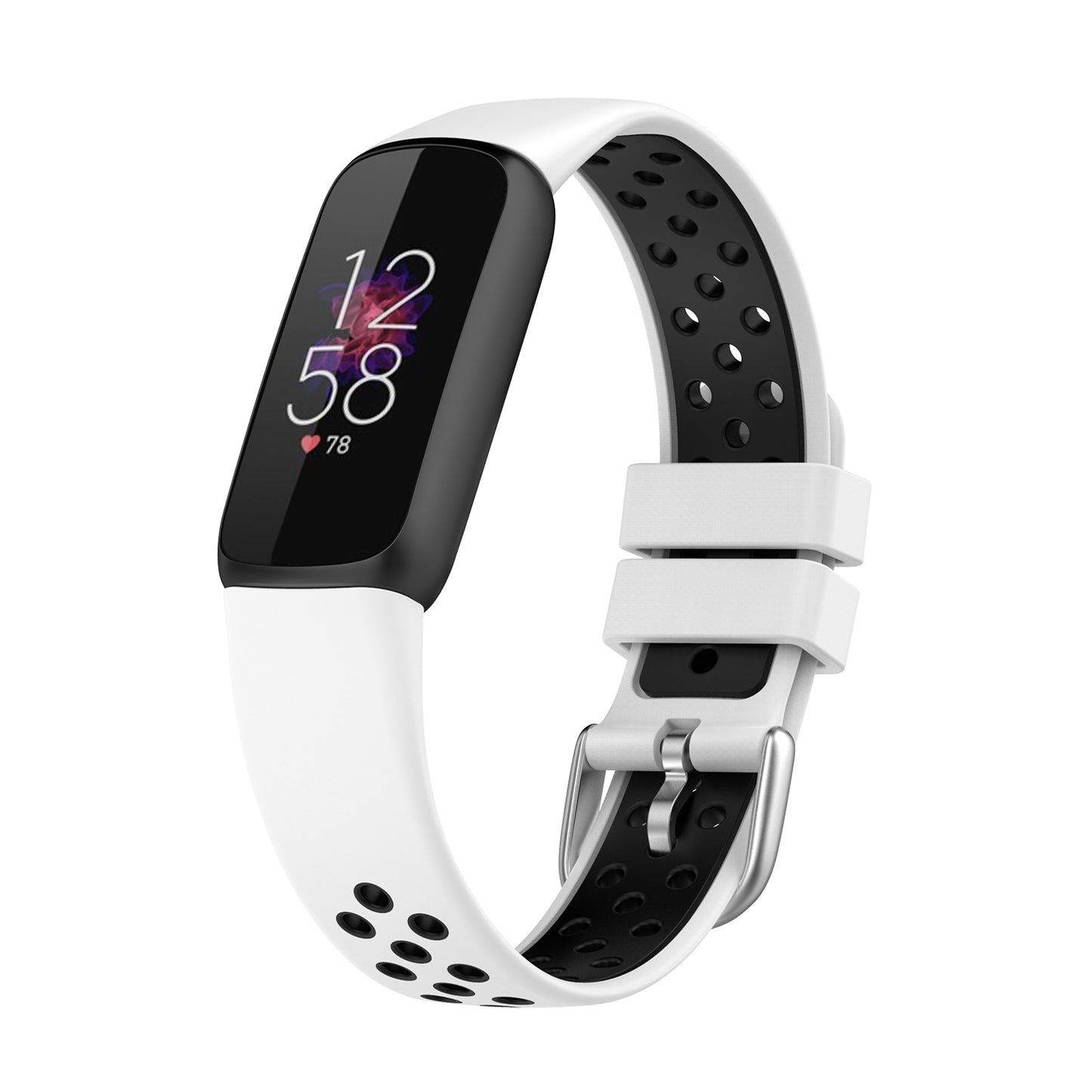 Perforated Rubber Sport Strap for Fitbit Luxe