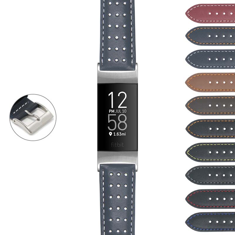 DASSARI Perforated Leather Racing Strap for Apple Watch