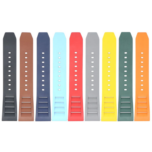 DASSARI Vented FKM Rubber Strap - Silver & Yellow Gold Buckle