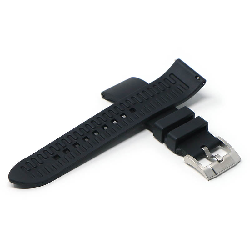 DASSARI Smooth FKM Rubber Strap Black