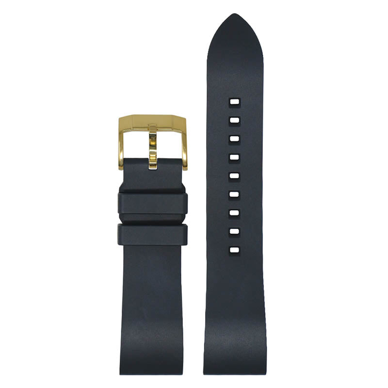 DASSARI Smooth FKM Rubber Strap Black