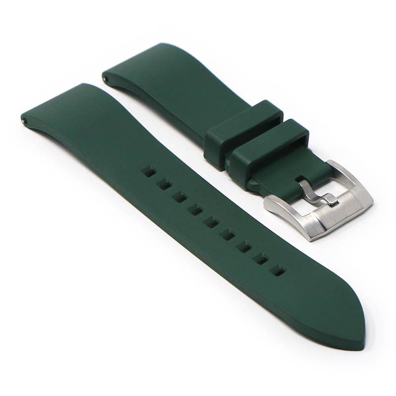 DASSARI Smooth FKM Rubber Strap Green