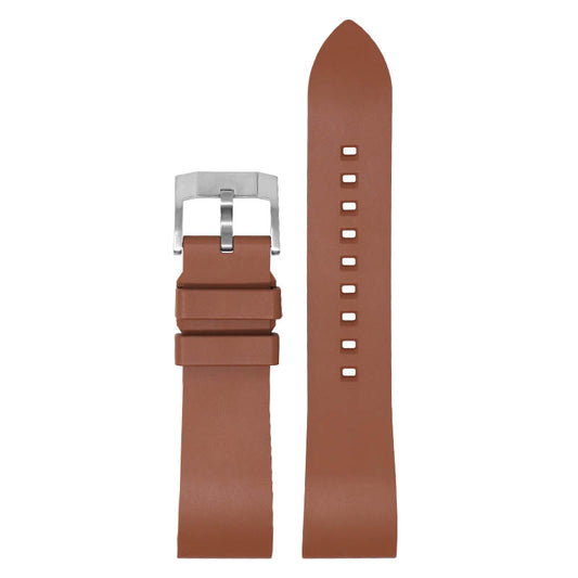 DASSARI Smooth FKM Rubber Strap Brown