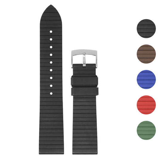 DASSARI Groove Stripe FKM Rubber Sport Strap