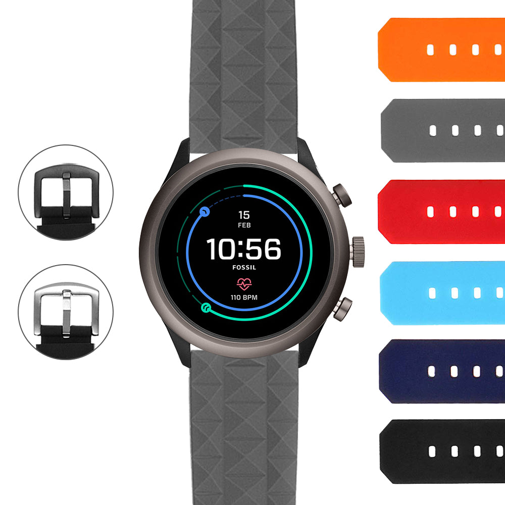 Super Waffle Rubber Strap for Fossil Gen 5 Smartwatch