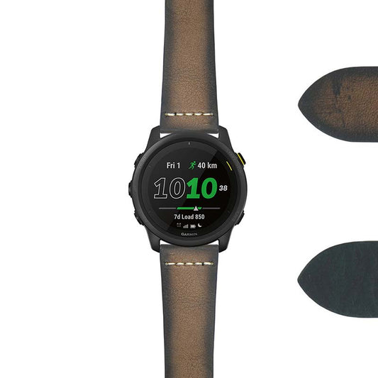 DASSARI Kingwood III Premium Vintage Leather Strap for Fitbit Versa 3