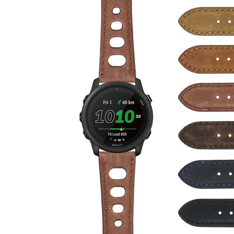 DASSARI Distressed Leather Rally Strap for Fitbit Versa 3