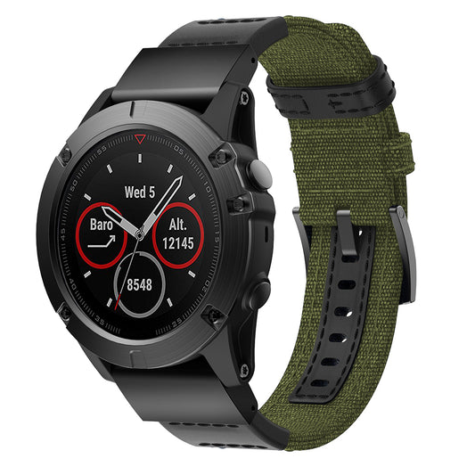 Canvas Strap for Garmin Fenix 3 / 3 HR / 5X / 5X Plus / 6X