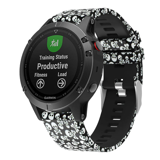 Patterned Rubber Strap for Garmin Fenix 5 / 5 Plus / 6 / Forerunner 935 / Quatix 5 / Approach S60 / Instinct