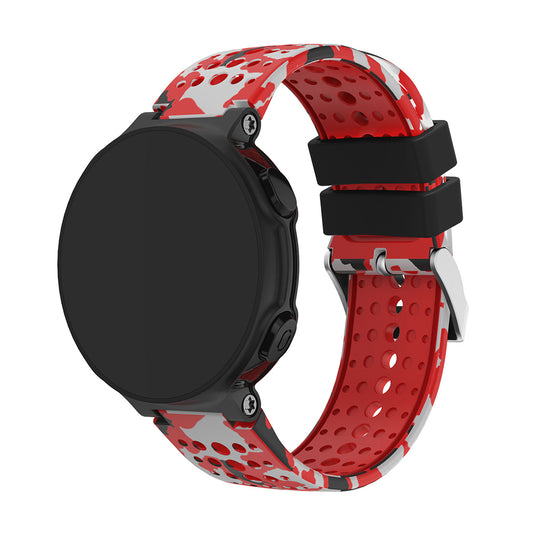 Camo Rubber Strap for Garmin Forerunner 220 / 230 / 235 / 260 / 735XT / Approach S5 / S6 / S20