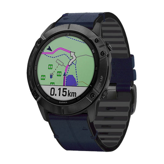 Leather & Silicone Hybrid Strap for Garmin Fenix 5 / 5 Plus / 6 / Forerunner 935 / Quatix 5 / Approach S60 / Instinct