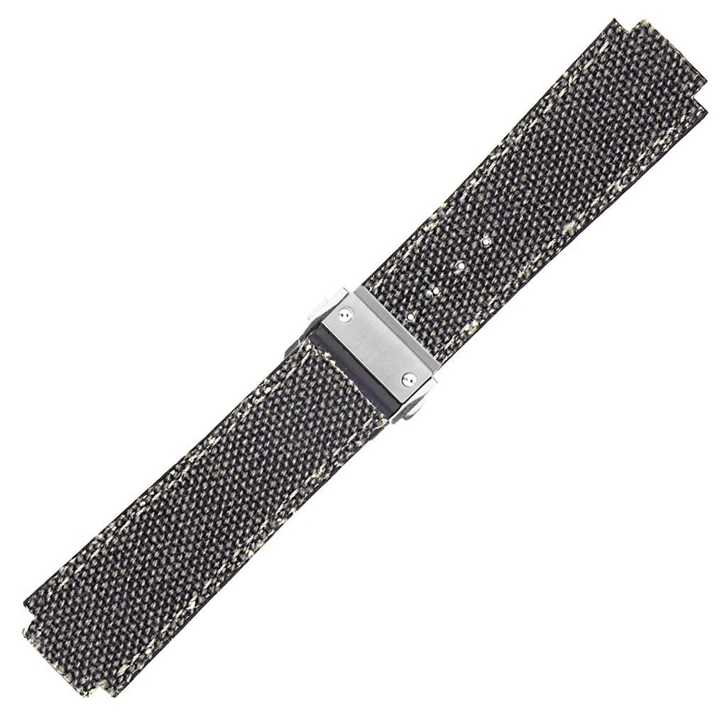 DASSARI Canvas Strap for Hublot Big Bang with Brushed Steel Clasp