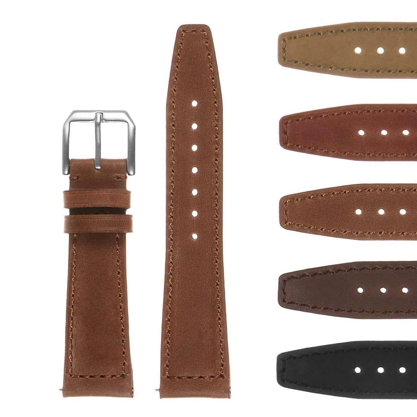 DASSARI Classic Vintage Leather Watch Band - Quick Release