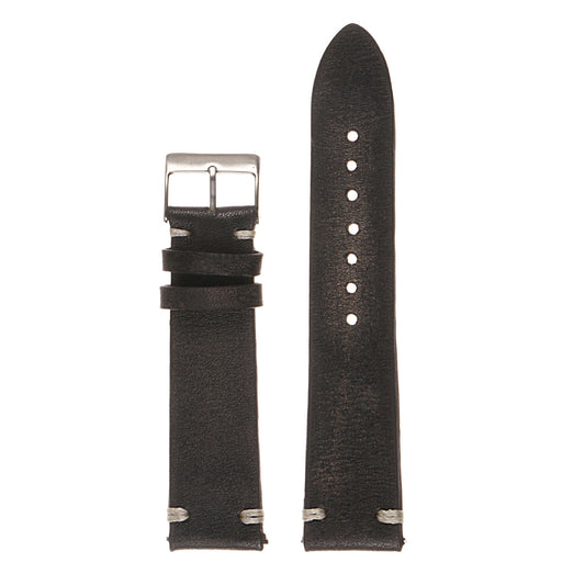 Hand-Stitched Vintage Washed Leather Quick Release Strap