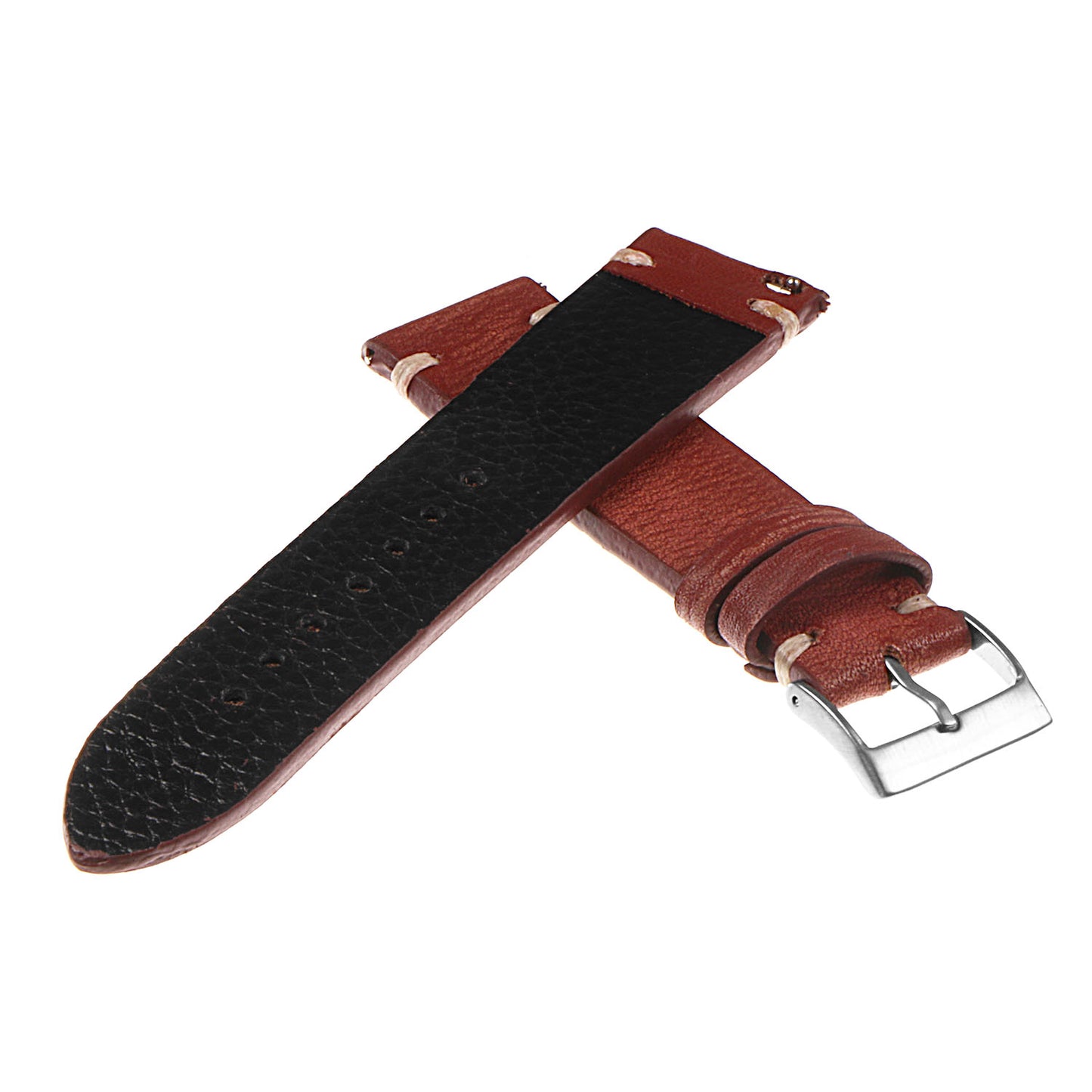 Hand-Stitched Vintage Washed Leather Strap for Suunto 7