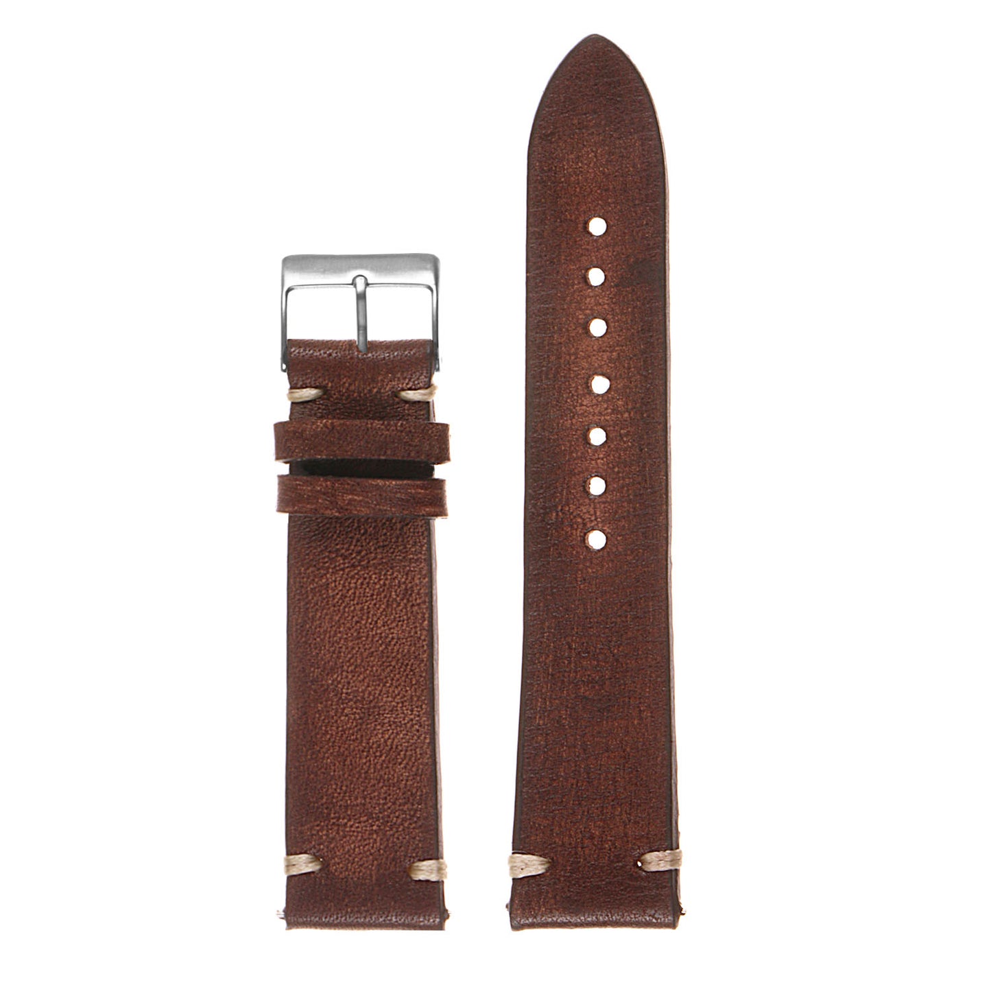 Hand-Stitched Vintage Washed Leather Strap for Suunto 9