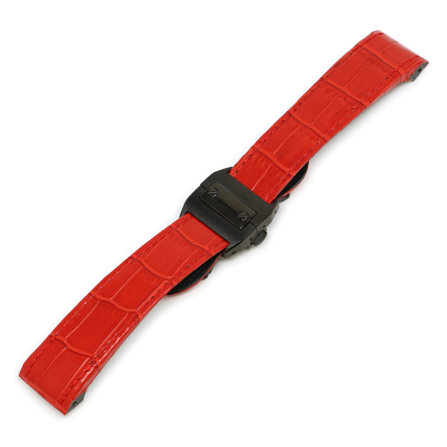 Croc Leather Strap for Cartier Santos 100