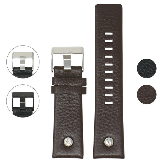 Textured Leather Rivet Strap for Diesel