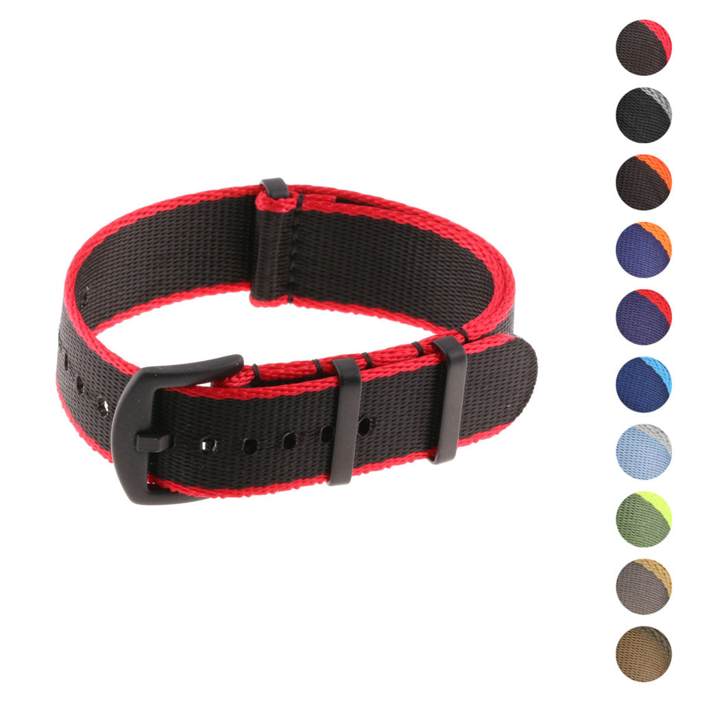 Stripe Edge Seat Belt NATO w/ Black Buckle