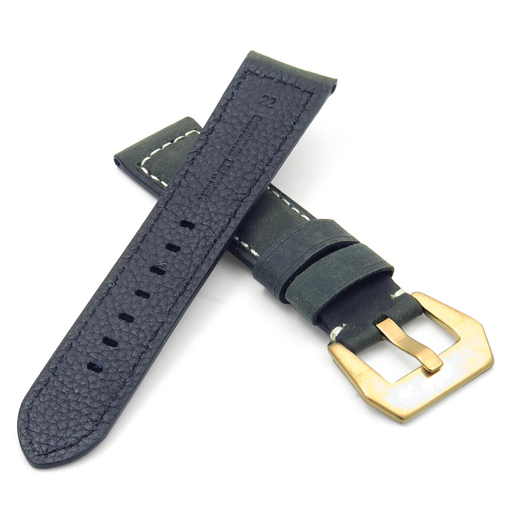 DASSARI Salvage Strap w/ Yellow Gold Buckle