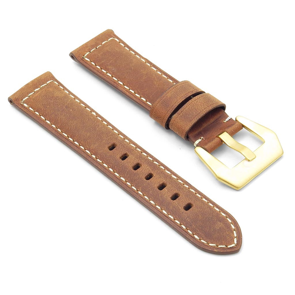 DASSARI Salvage Strap w/ Yellow Gold Buckle