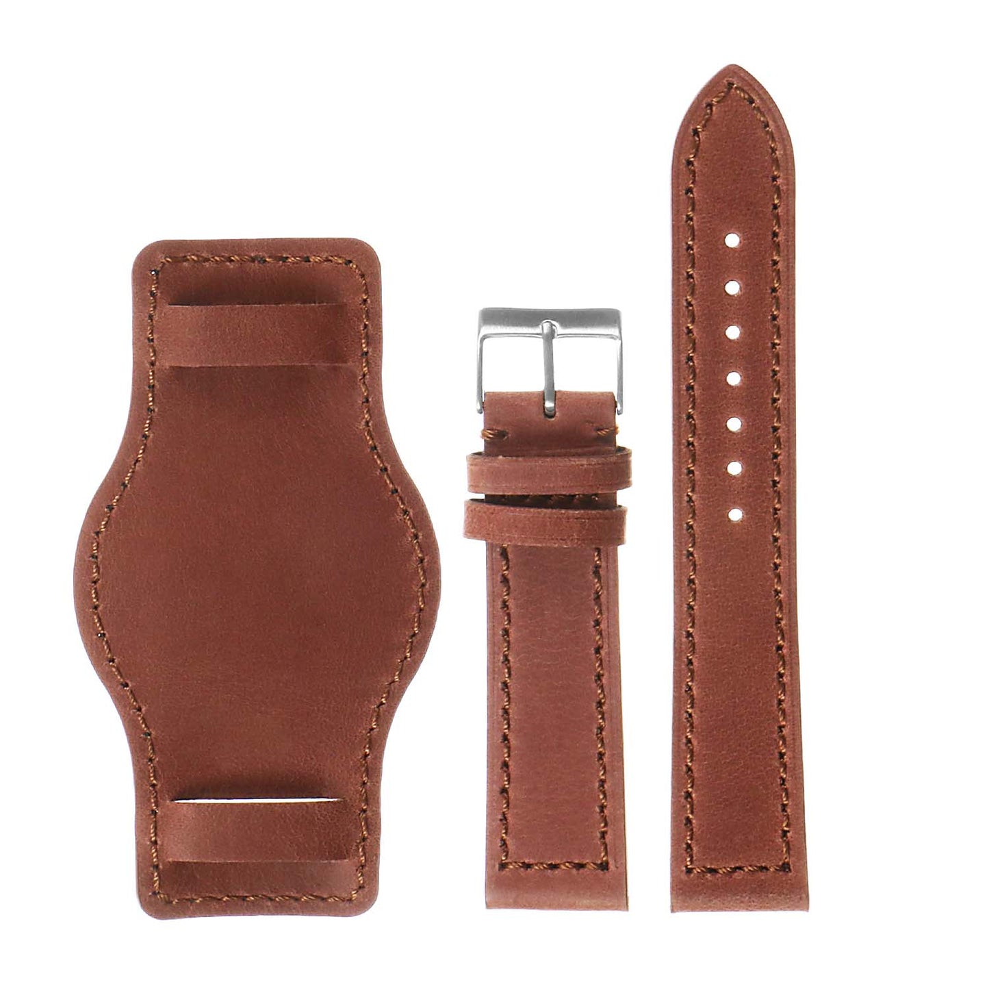 DASSARI Legend Vintage Leather Bund Watch Strap