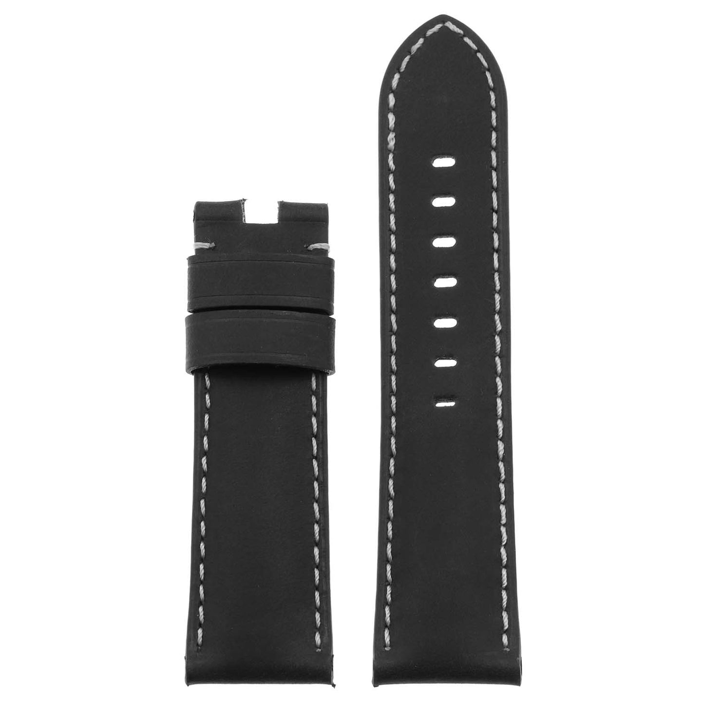 DASSARI Vintage Leather Strap for Samsung Galaxy Watch (46mm Silver)