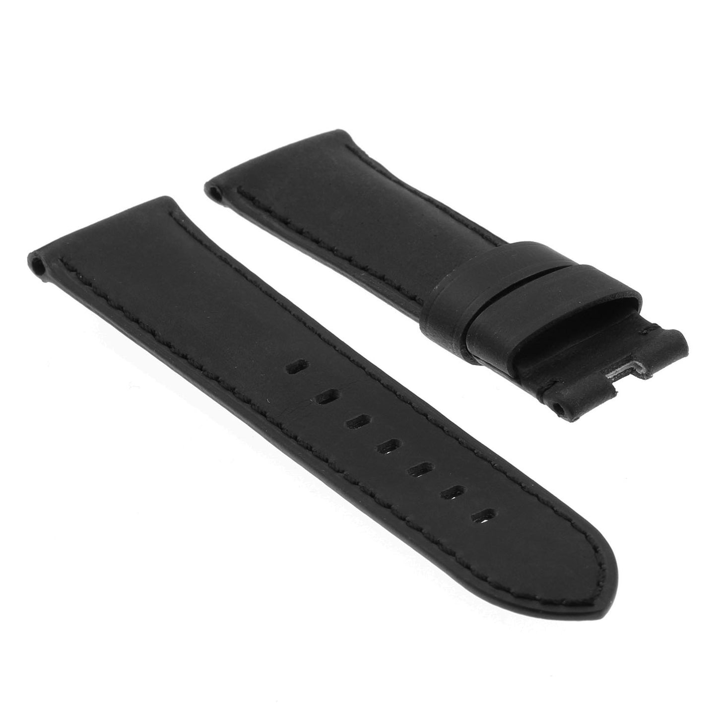 DASSARI Vintage Leather Strap for Samsung Galaxy Watch (46mm Silver)