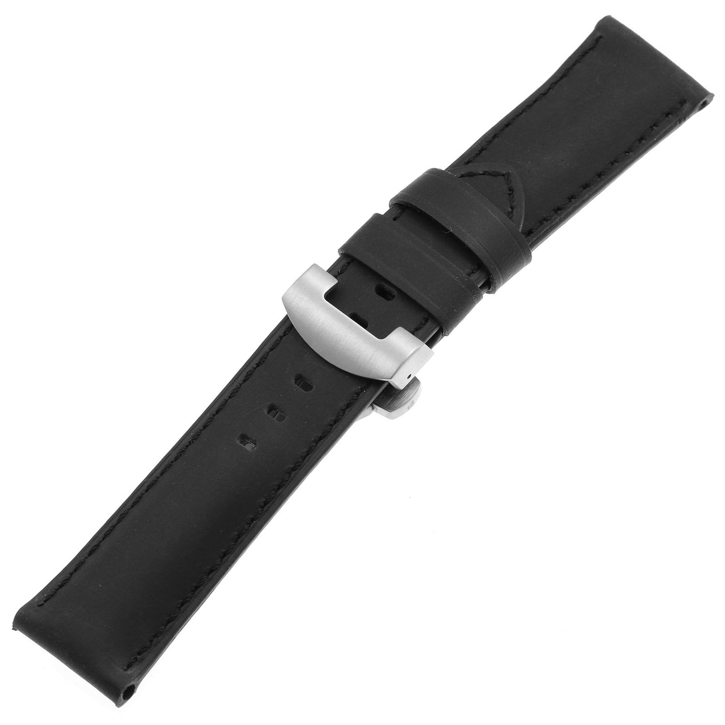 DASSARI Vintage Leather Strap for Samsung Galaxy Watch (46mm Silver)