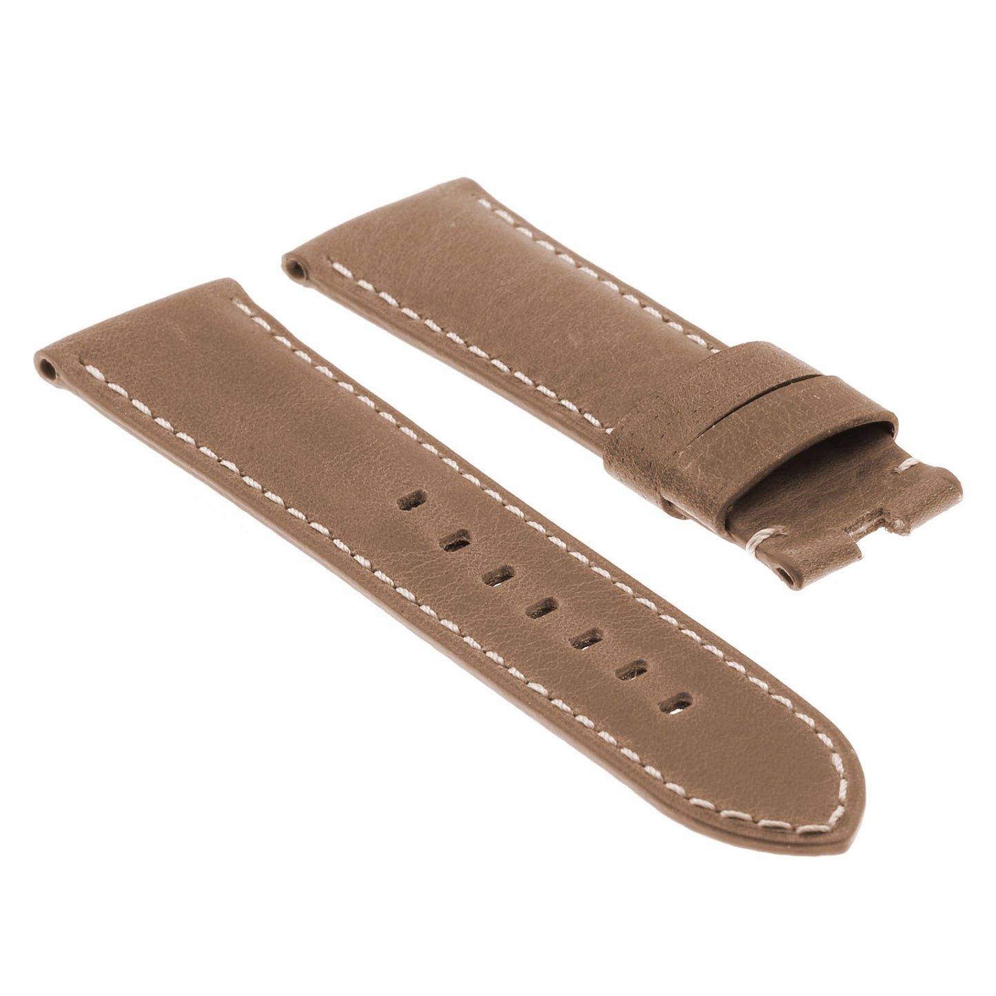 DASSARI Vintage Leather Strap for Samsung Galaxy Watch (46mm Silver)