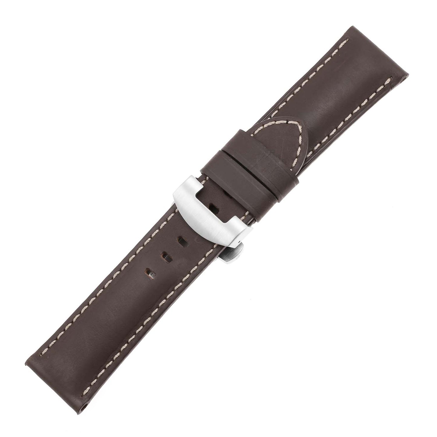 DASSARI Smooth Leather Strap w/ Deployant Clasp (Standard, Long) for OnePlus Watch